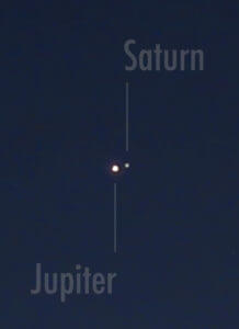 Jupiter and Saturn - December 21st, 2020 - California, Earth