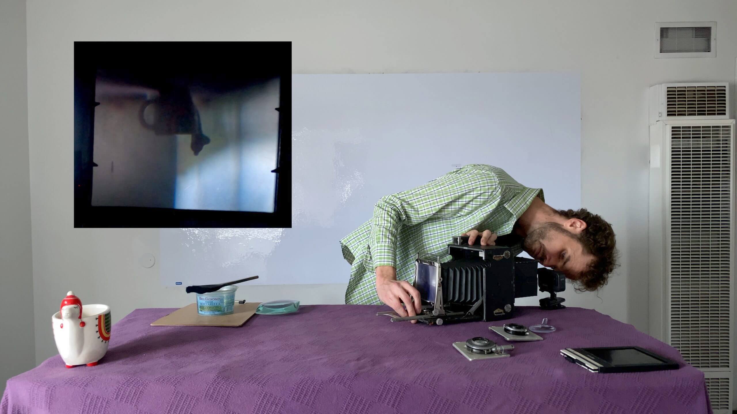 Using a Plastic Fresnel Lens to Focus an image on a large format camera