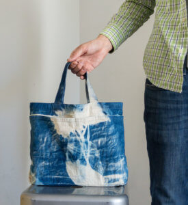 Medium Cyanotype Fabric Bag for Sale