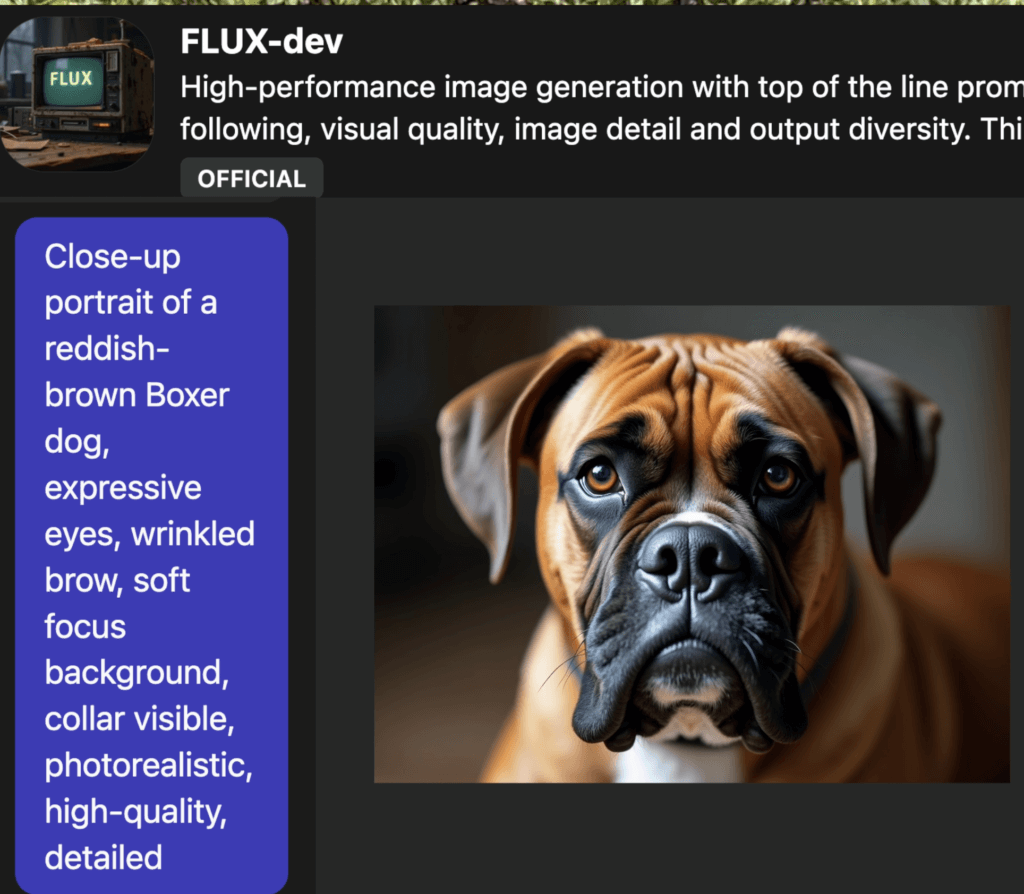 FLUX Dev Example Image Output from Poe Ai 