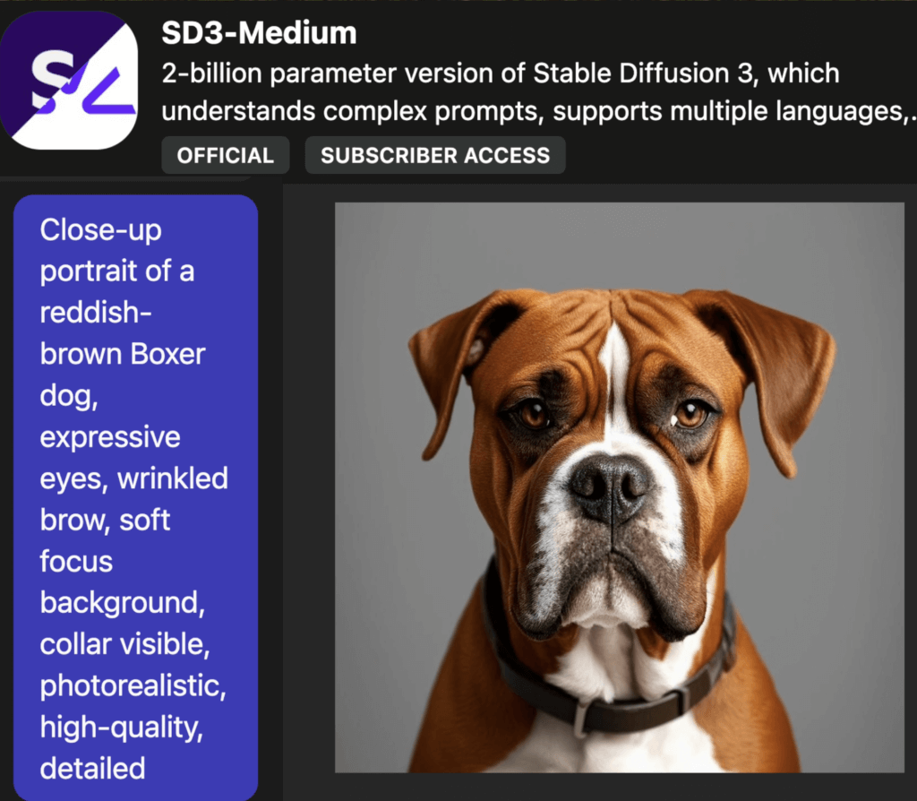 Stable Diffusion 3 Medium Example Image Output from Poe Ai 