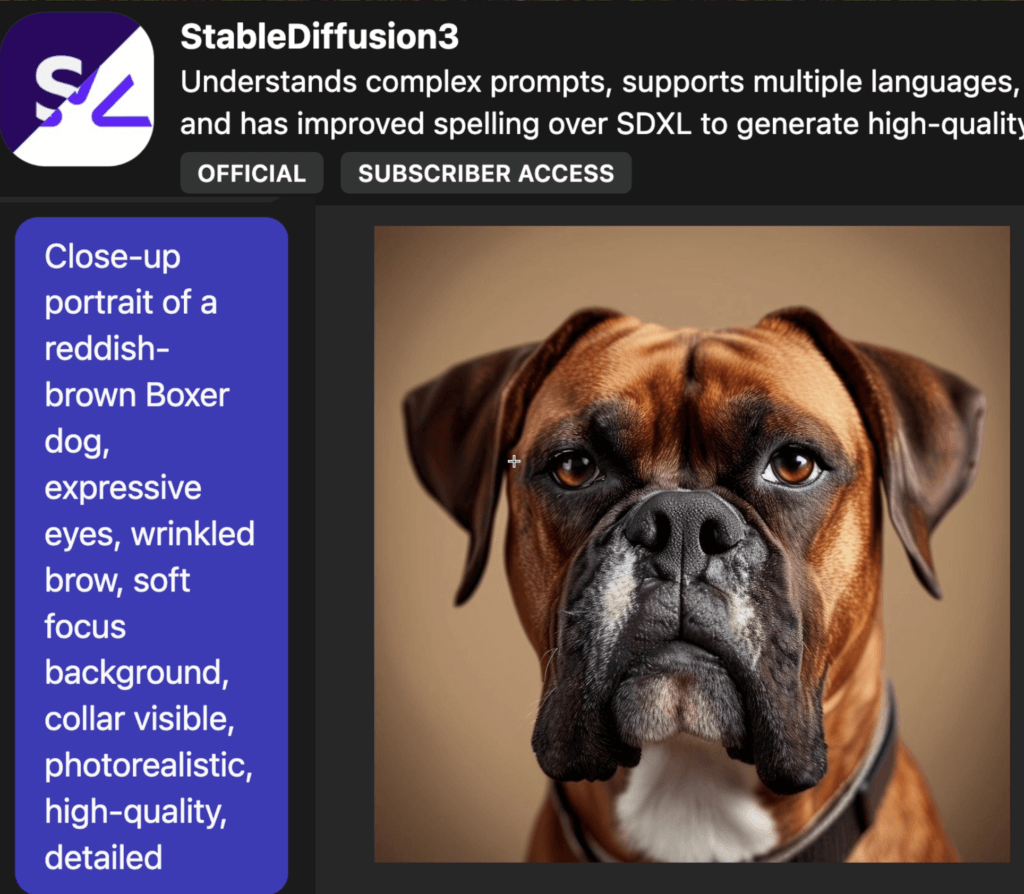 Stable Diffusion 3 Example Image Output from Poe Ai 