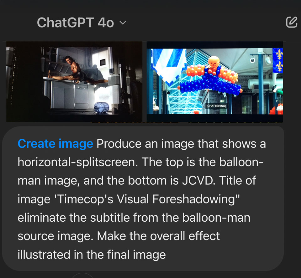 Chat GPT screenshot Example